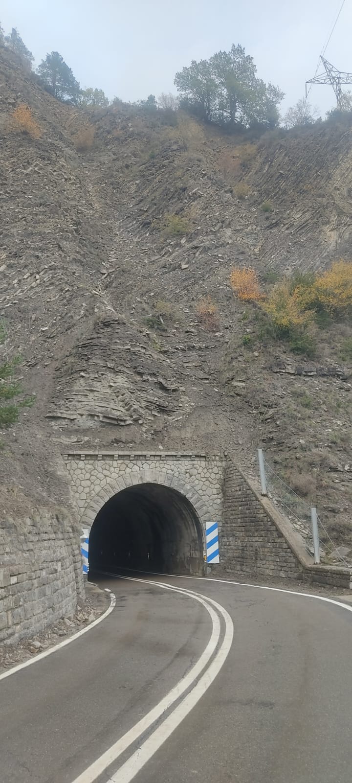 Estad actual del punto carretero donde se produjo el desprendimiento el pasado sábado