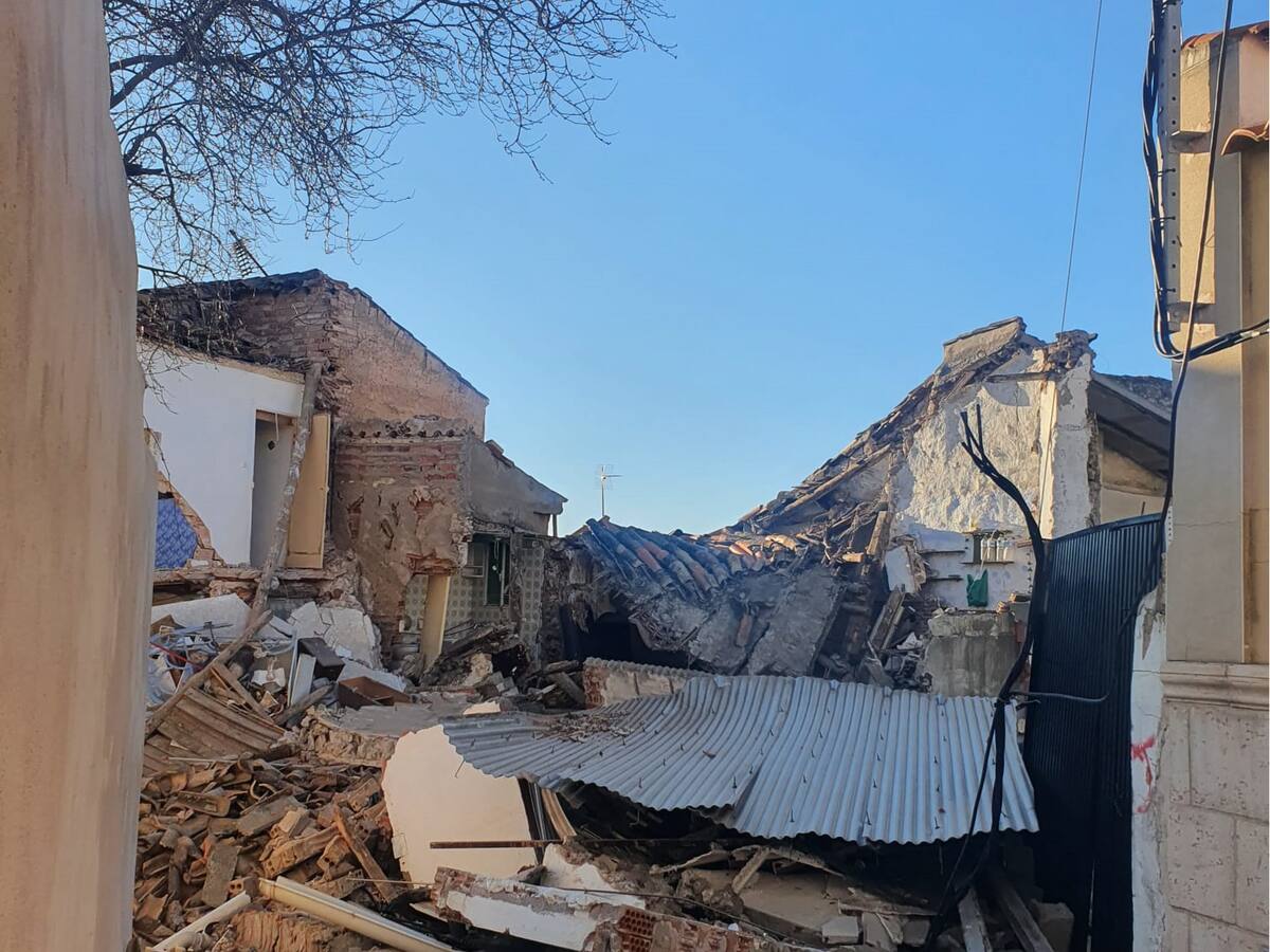 Derrumbe en viviendas en Tarancón