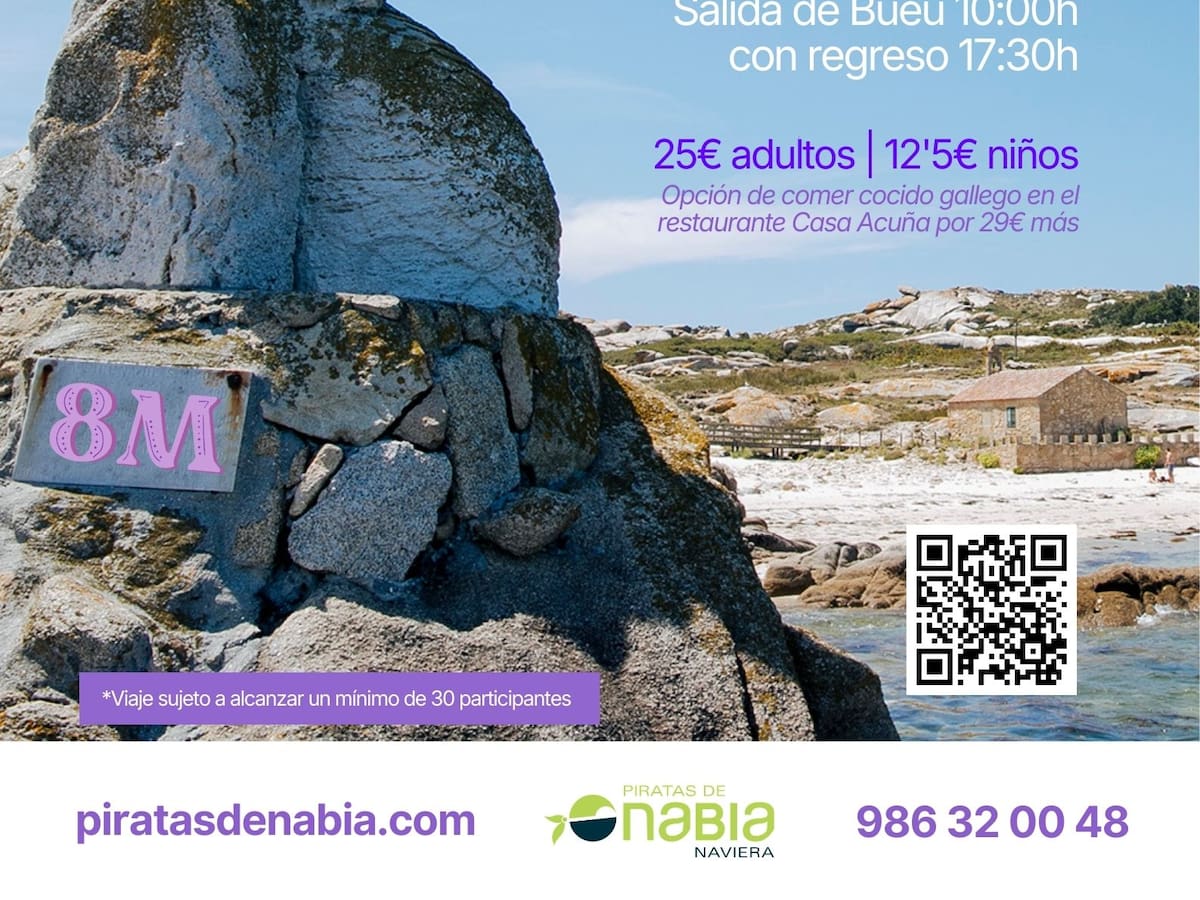 Piratas de Nabia conmemora el 8M con un viaje especial en homenaje a las mujeres de Ons y Sálvora