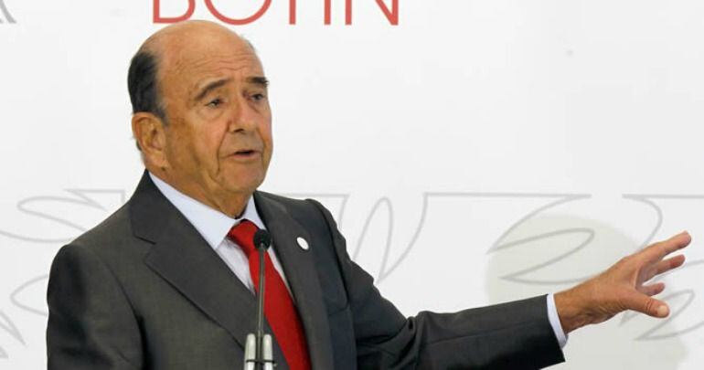 Emilio Botín durante la presentación de la memoria de la Fundación que lleva su nombre en 2014 