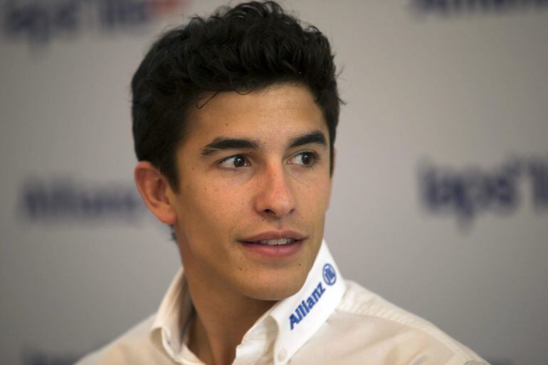 Marc Márquez, durante una rueda de prensa