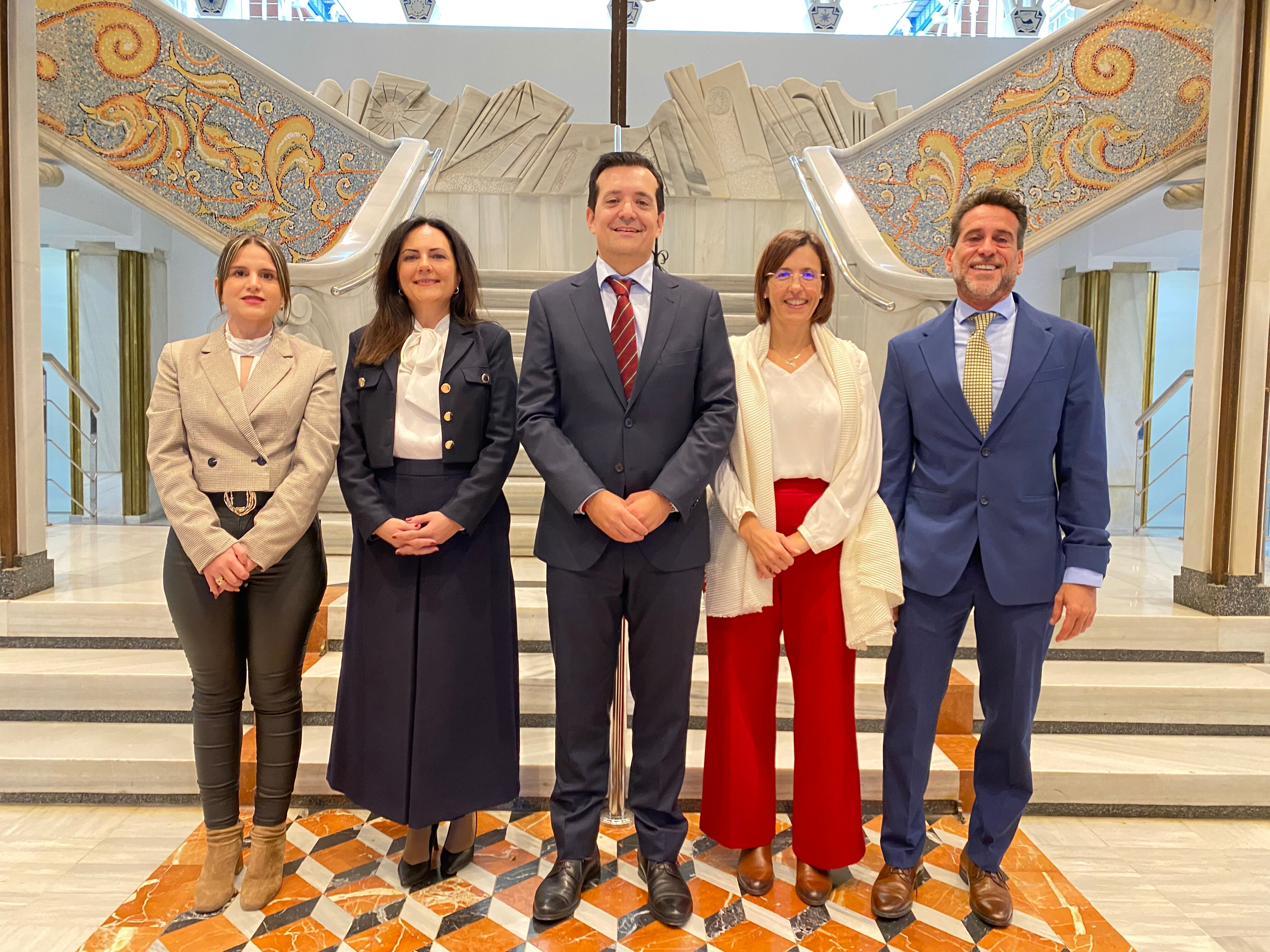 El equipo de la Consejería de Fomento en la presentación de los presupuestos en la Asamblea Regional