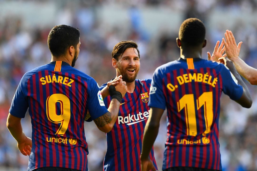 Messi, Suárez y Dembélé