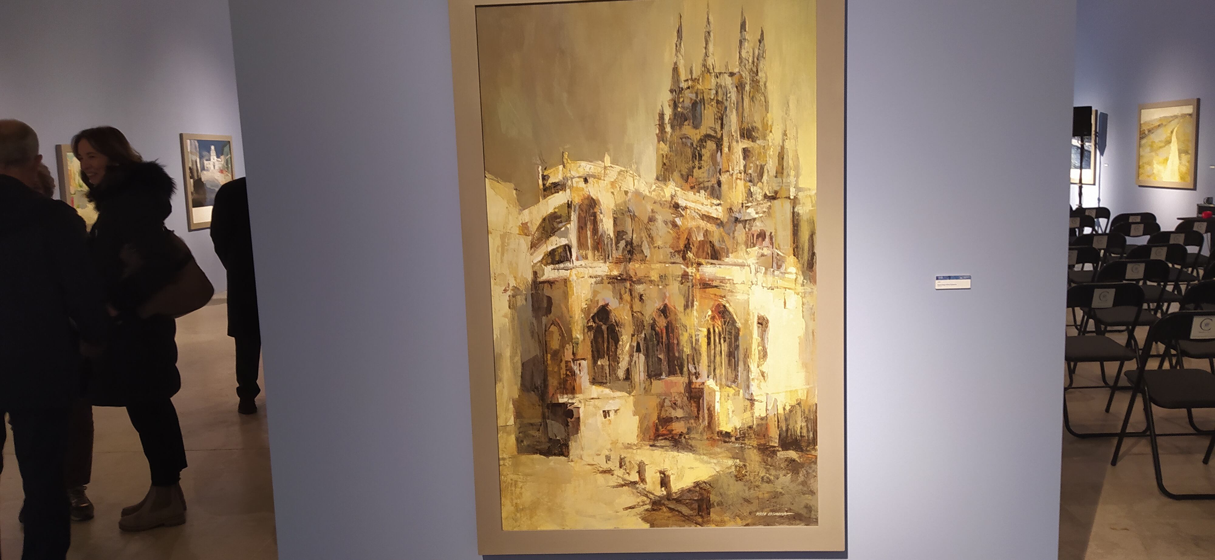 Una de las variadas interpretaciones que han hecho de la Catedral de Burgos los ganadores del concurso de pintura AXA