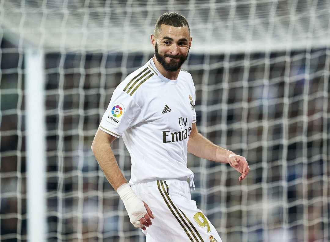 Karim Benzema, durante un partido liguero del Real Madrid