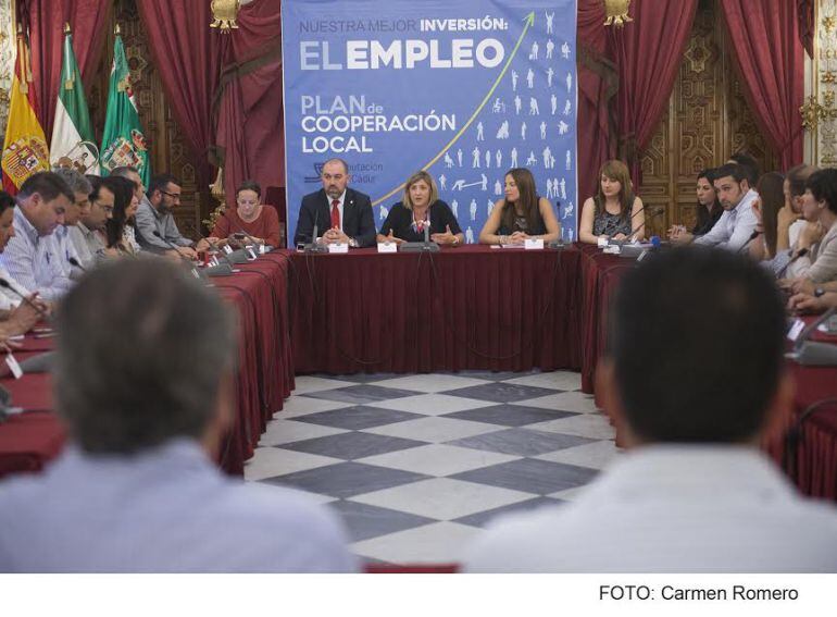 Imagen de la presentación del nuevo plan de empleo de Diputación 