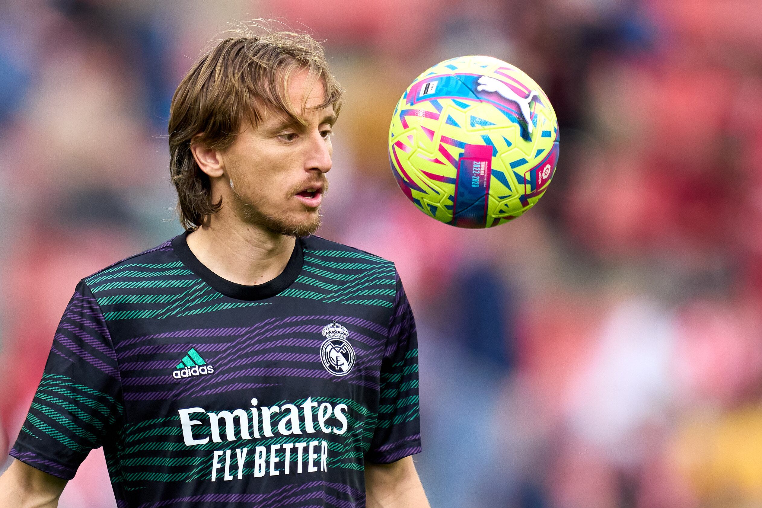 Luka Modric entrena con el grupo y podría estar frente a Osasuna en la final de Copa del Rey. (Photo by Alex Caparros/Getty Images)