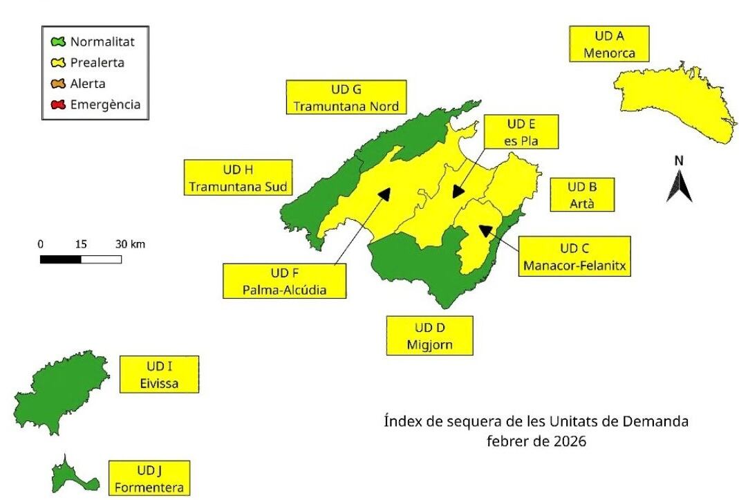 Reservas hídricas en febrero