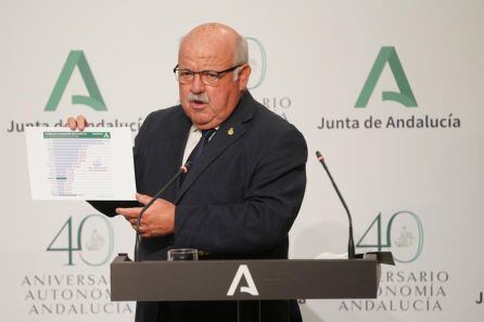 JEl consejero Jesús Aguirre durante su intervención