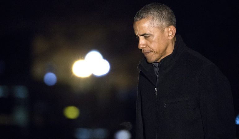 El presidente de Estados Unidos, Barack Obama, llega a la Casa Blanca.