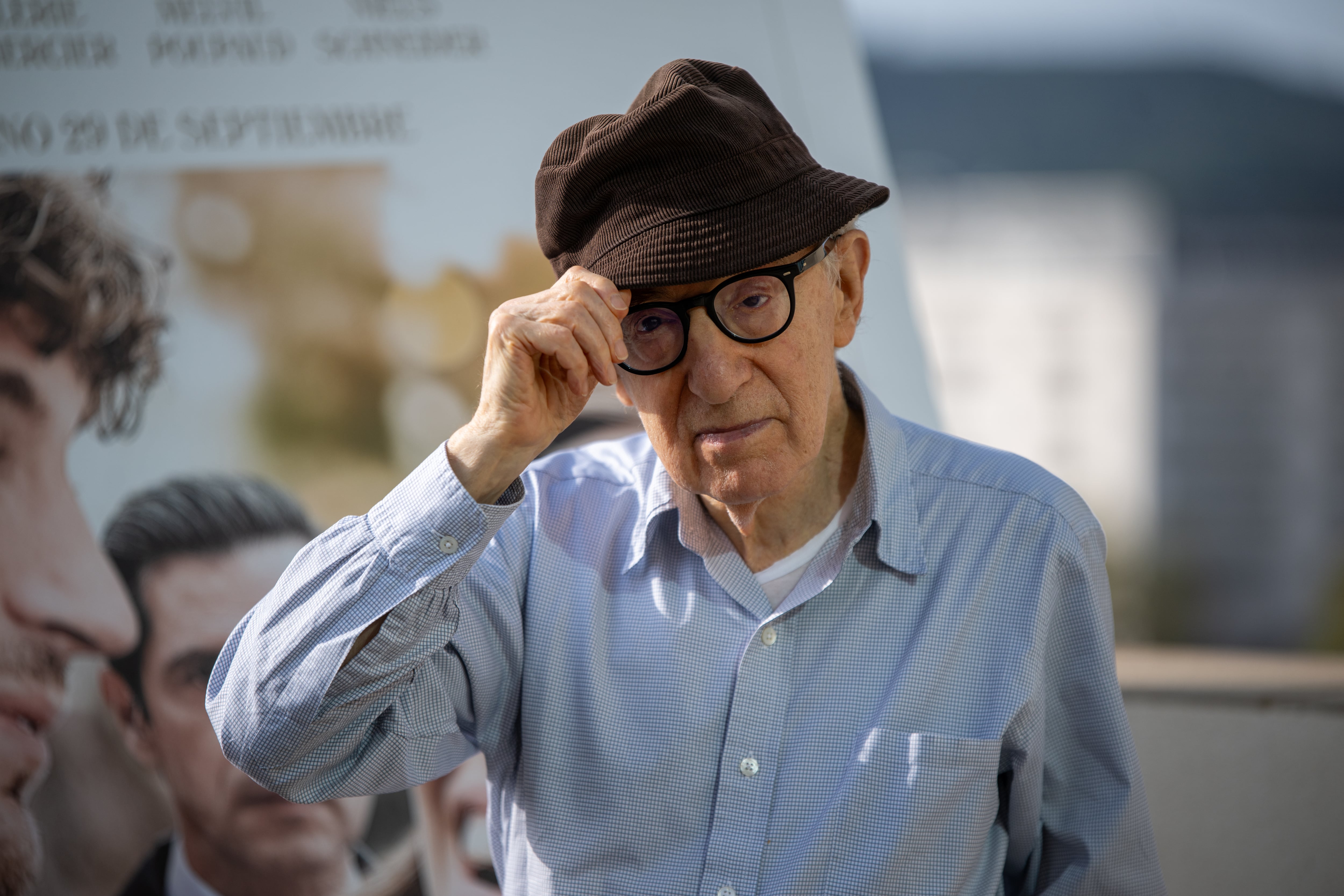 Woody Allen en un viaje a Barcelona en 2023