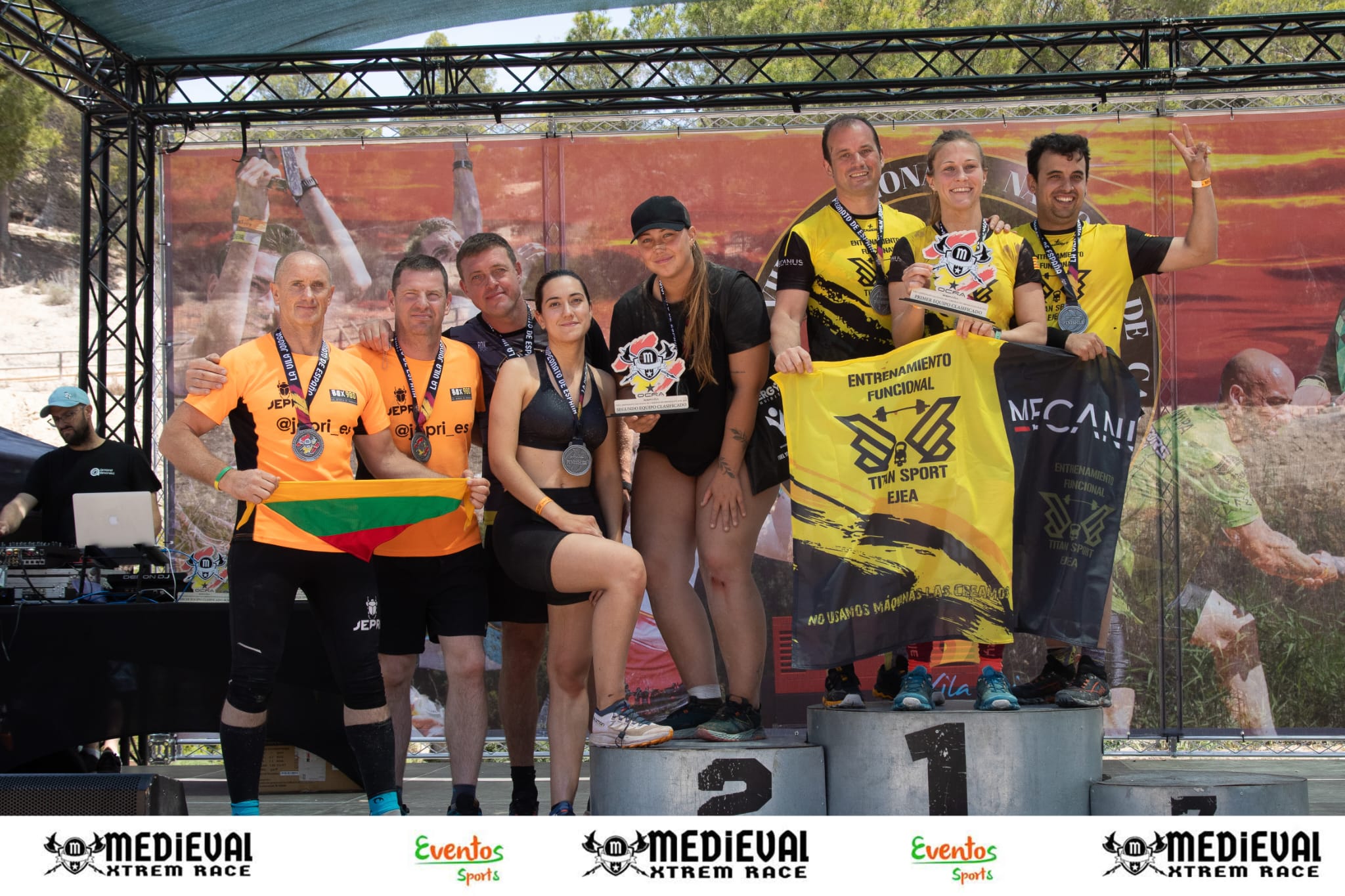 Podio del Campeonato Nacional OCR celebrado en Alicante