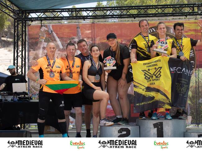Podio del Campeonato Nacional OCR celebrado en Alicante