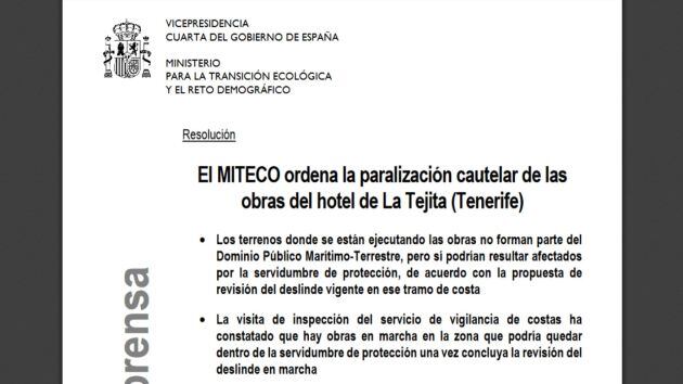 Orden Ministerio