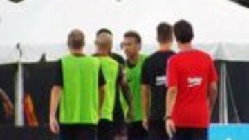 La acalorada bronca de Neymar y Semedo en el entrenamiento
