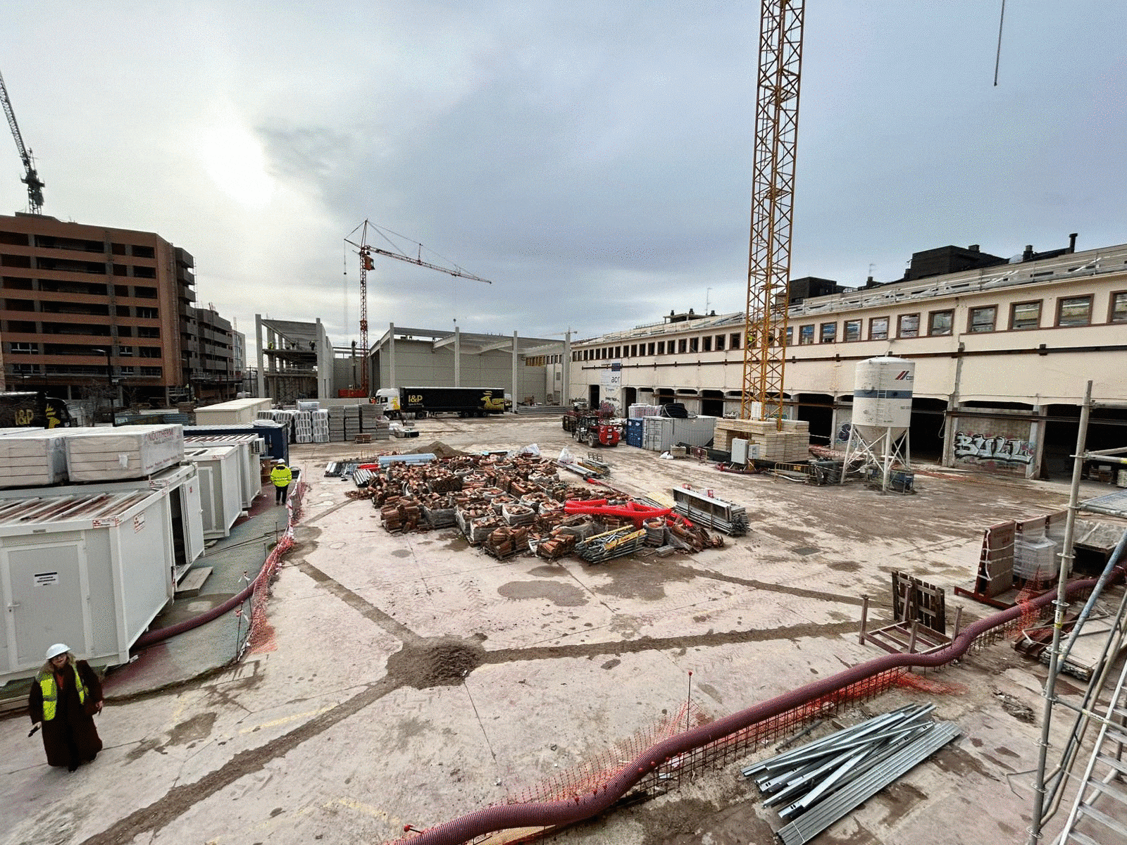 Estado de las obras para reconvertir la antigua fábrica de Giesa en una ciudad del cine