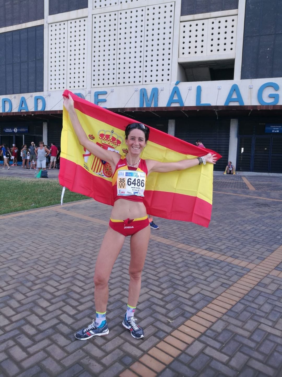 María Ángeles Magán justo después de conseguir el campeonato.