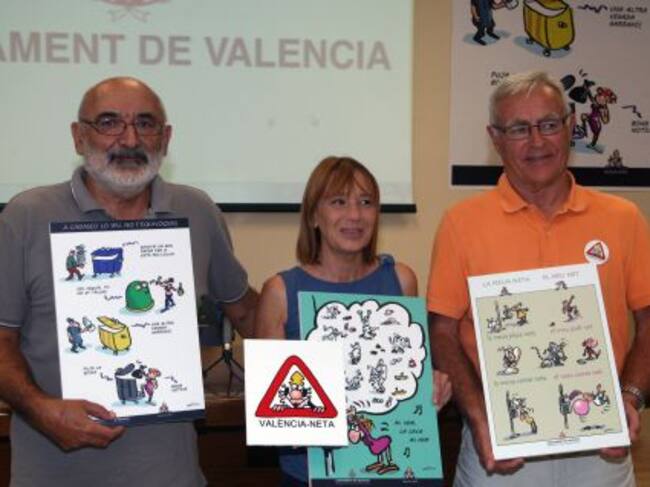 Ortifus, la concejal Pilar Soriano y el alcalde Ribó de izquierda a derecha