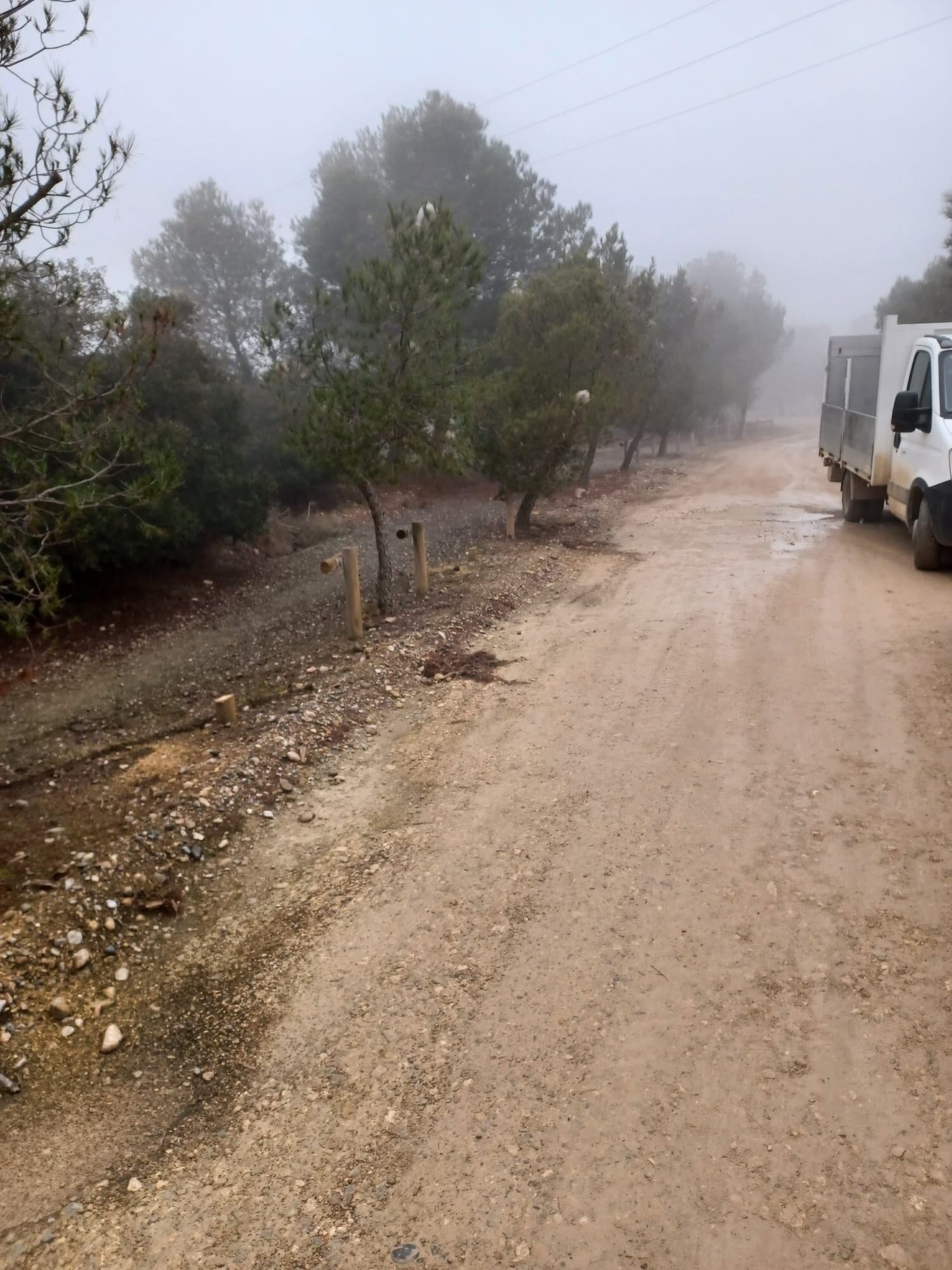 Acto vandálico en el Sierra de San Quílez en Binéfar