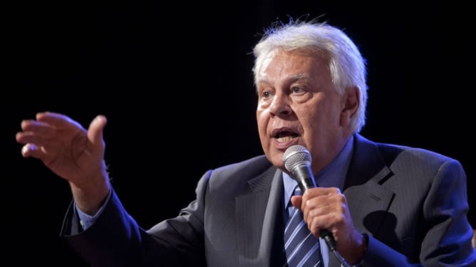 Felipe González, durante una conferencia