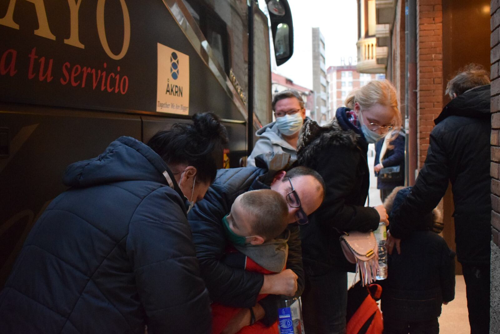 El autobús de la empresa Bayo llegó poco después de las 7:30 a Aranda