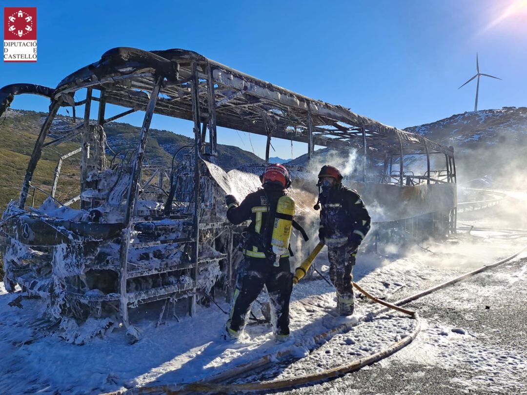 Incendio autobús en Barracas