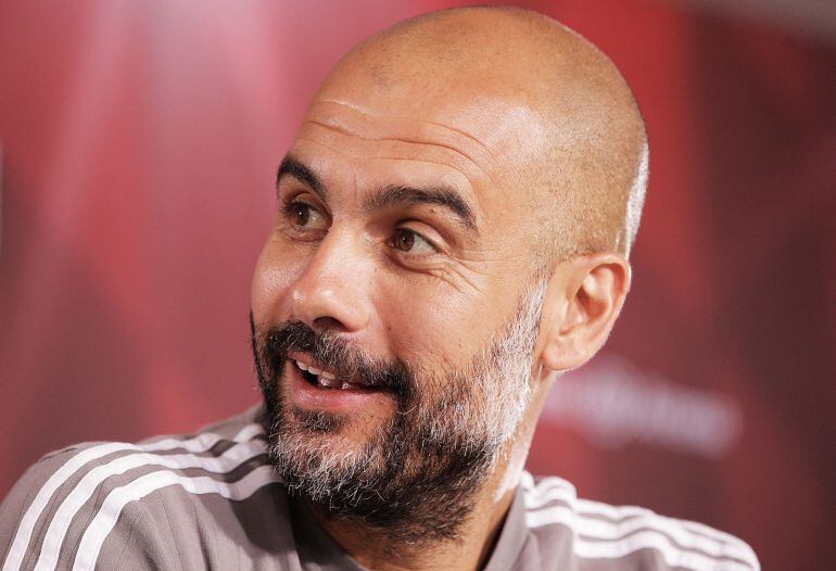 Guardiola, en la rueda de prensa previa al partido de este fin de semana en la Bundesliga 