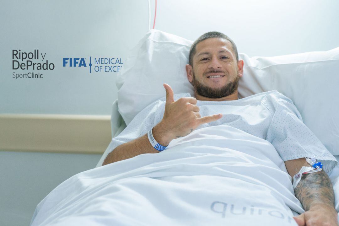 Acuña, en la clínica