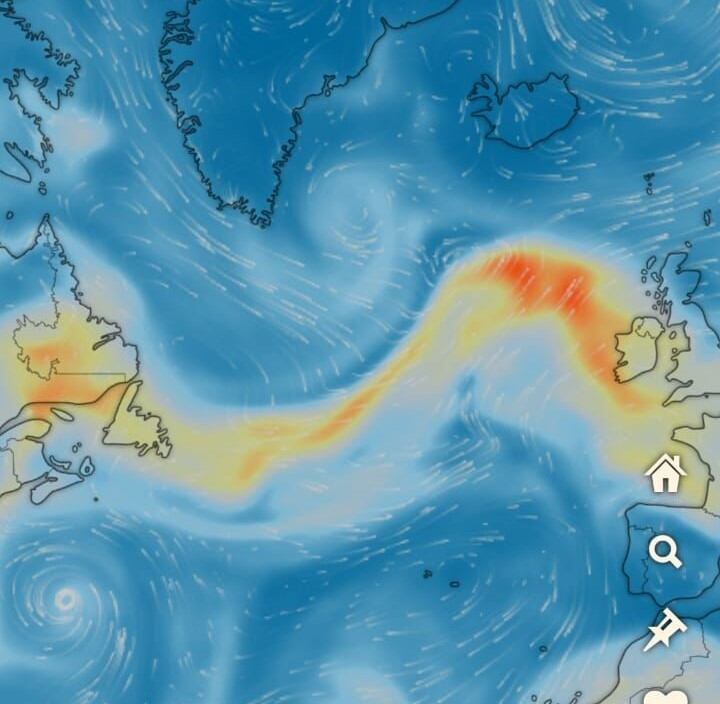 Recorrido del humo de los incendios, desde Canadá hasta el norte de España