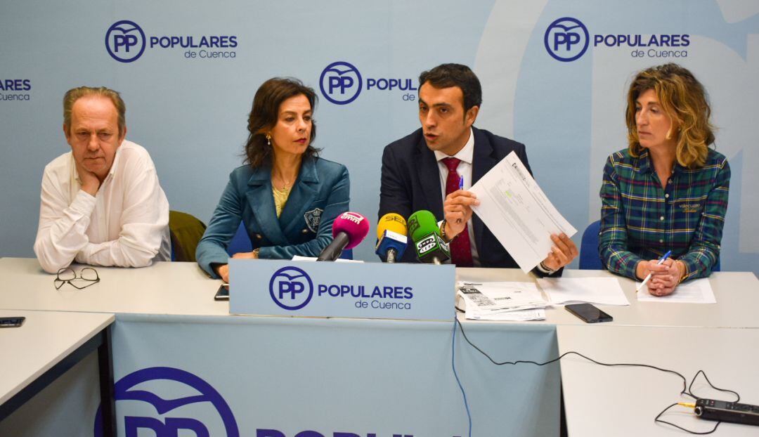 Los concejales del Grupo Popular en la rueda de prensa