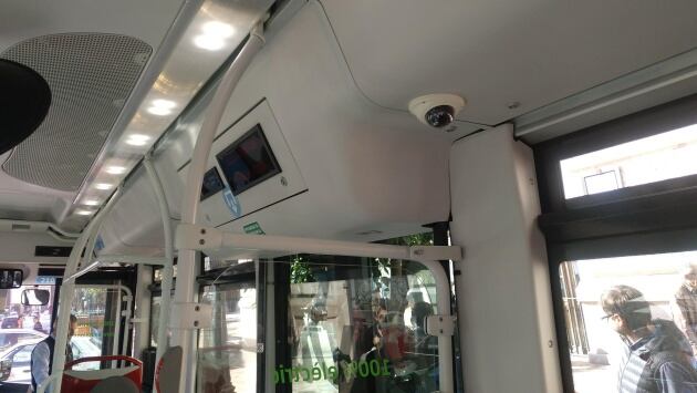 Las cámaras de seguridad son una de las nuevas incorporaciones a los autobuses