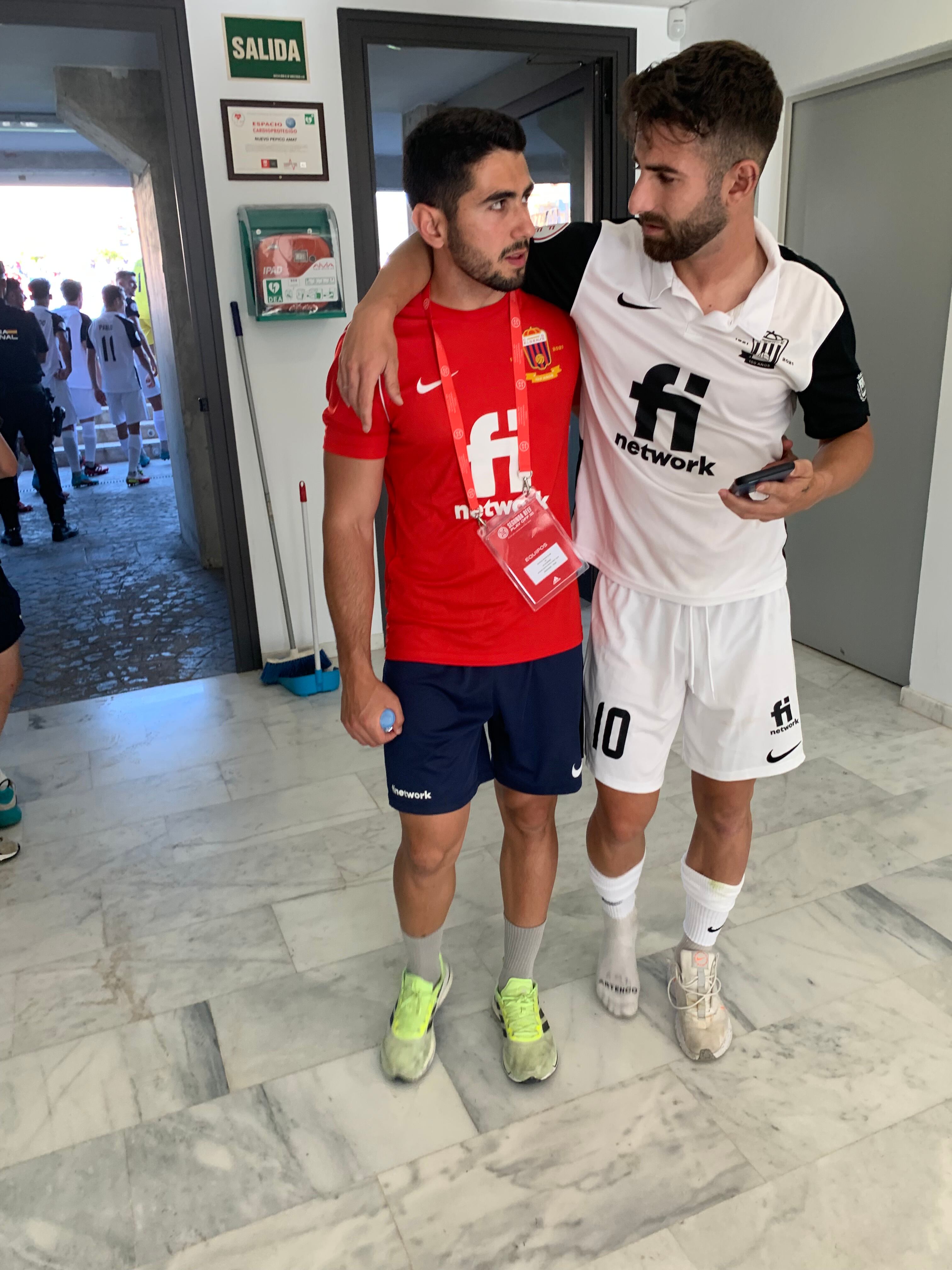 Ángel Sánchez no pudo acabar la final del play off de ascenso a Primera RFEF