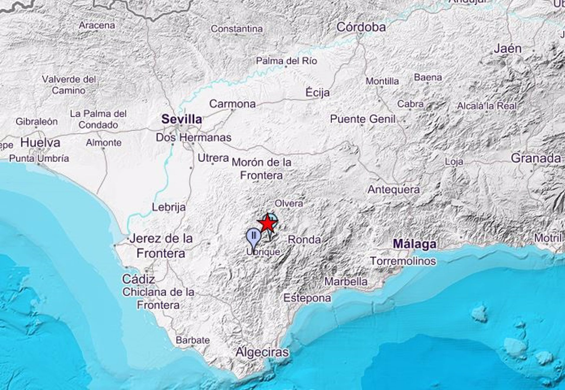 Registrado un terremoto de magnitud, 3,5 con epicentro en Algodonales