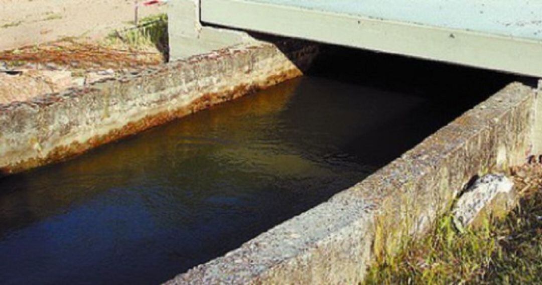 Detalle de una acequia del Canal de Aranda