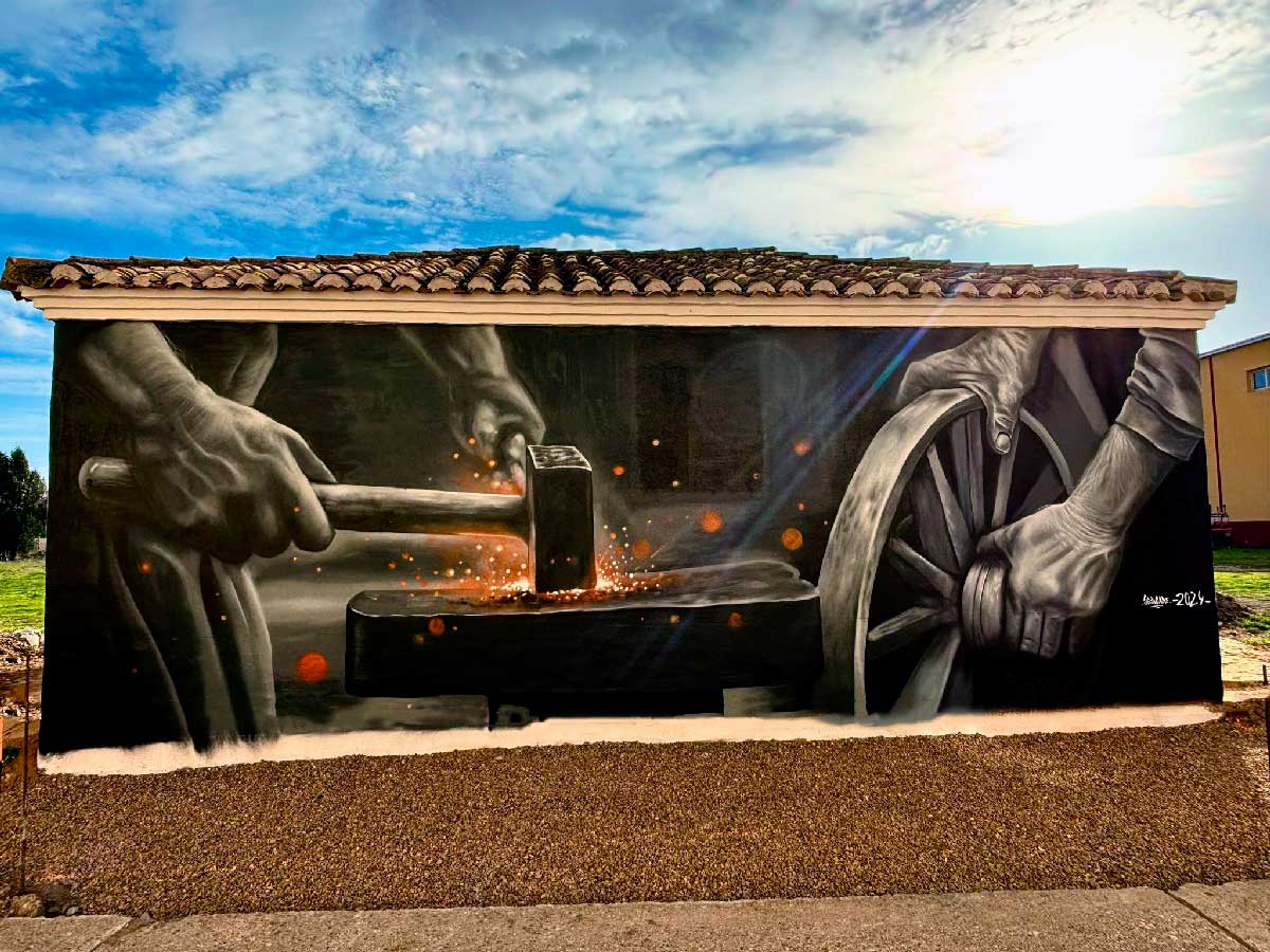 ‘Ferrum,’, la nueva obra de la Ruta de Murales de Villaherreros