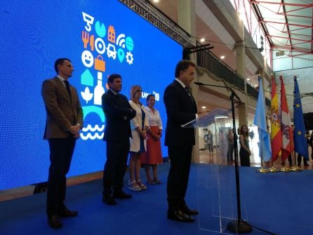 Fernando Berzosa, director general del grupo Radio Aranda S.A., ejerció de maestro de ceremonias en la inauguración de FIDUERO