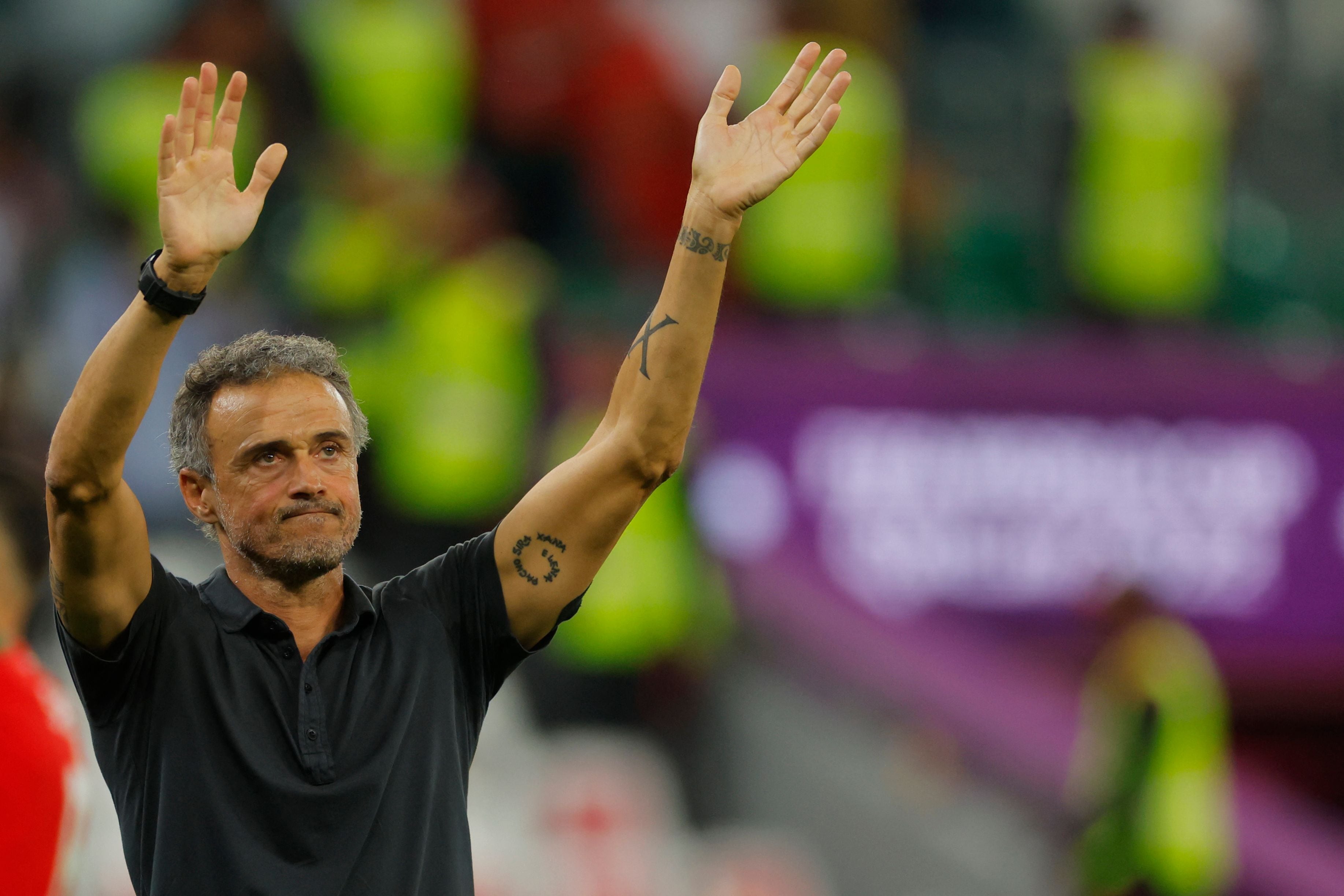 Luis Enrique, tras caer ante Marruecos, en el Mundial.