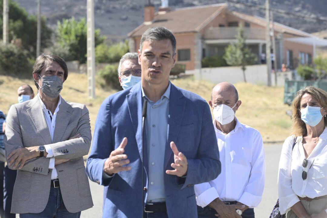 Pedro Sánchez, durante su intervención en Sotalbo  