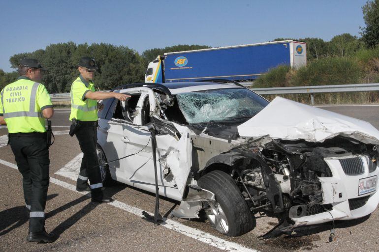 Imagen del accidente ocurrido en la A-62