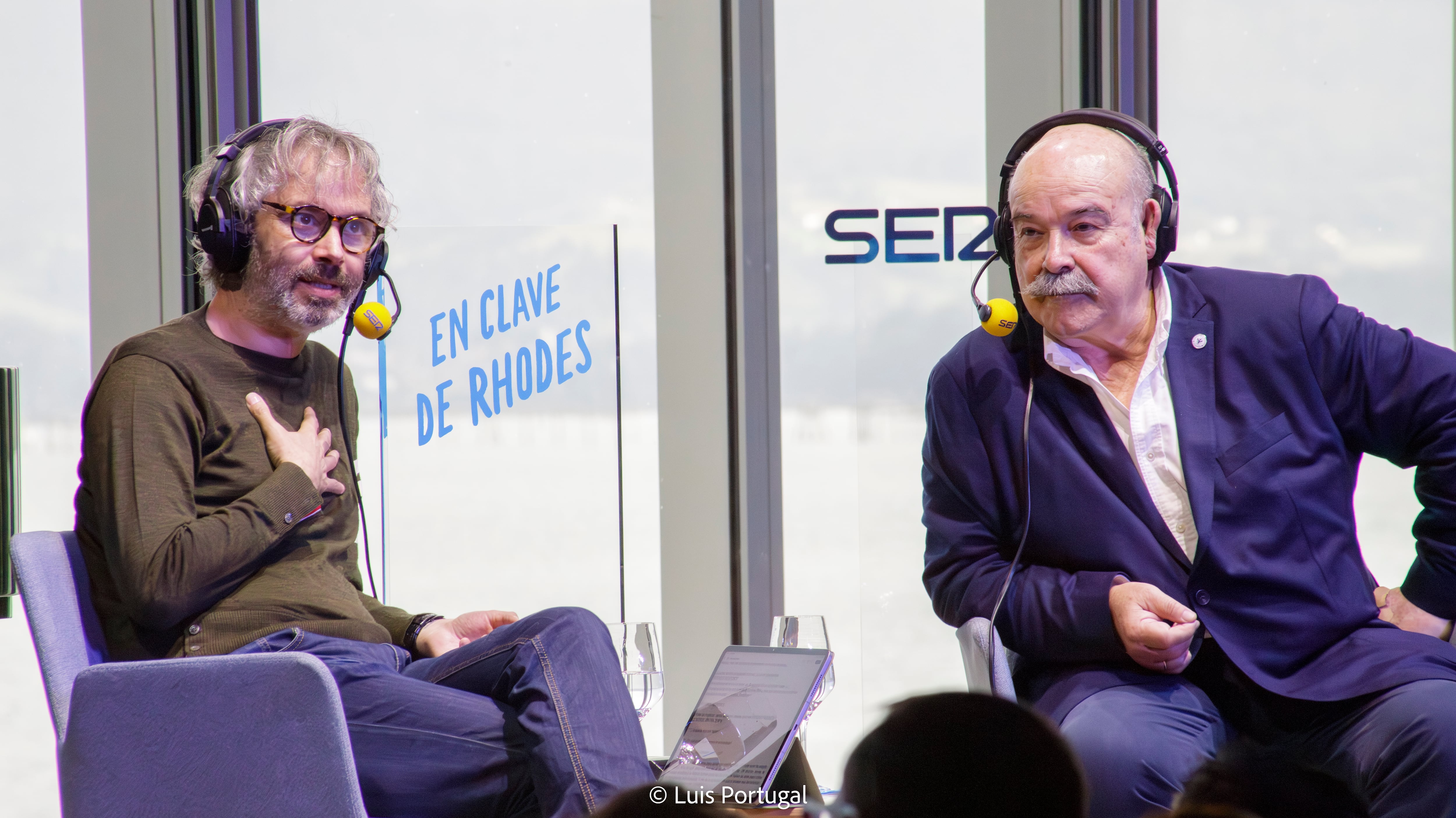 James Rhodes y Antonio Resines, en un momento de la conversación que mantuvieron el pasado 18 de junio en Santander.