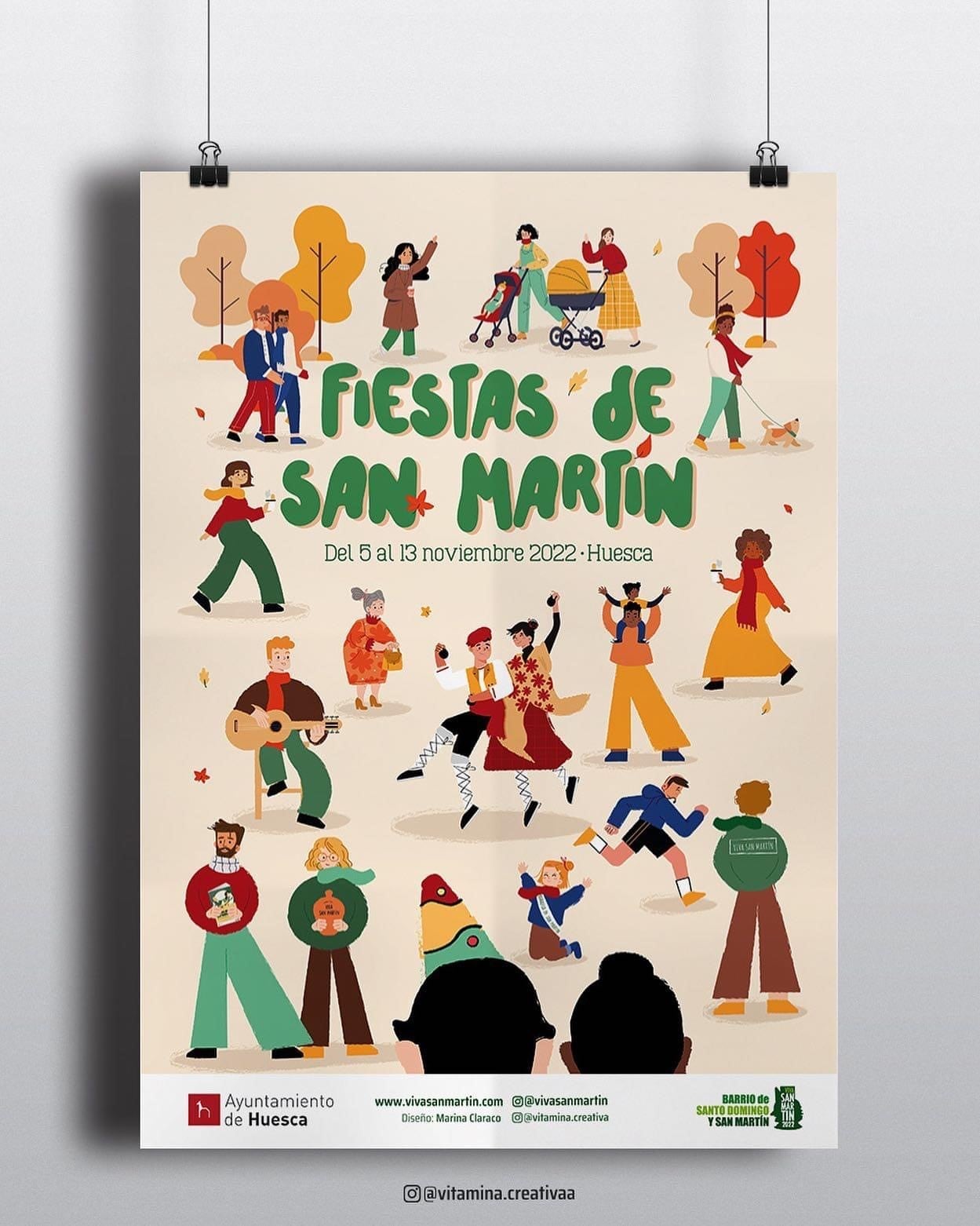 Cartel anunciador de las fiestas de San Martín 2022