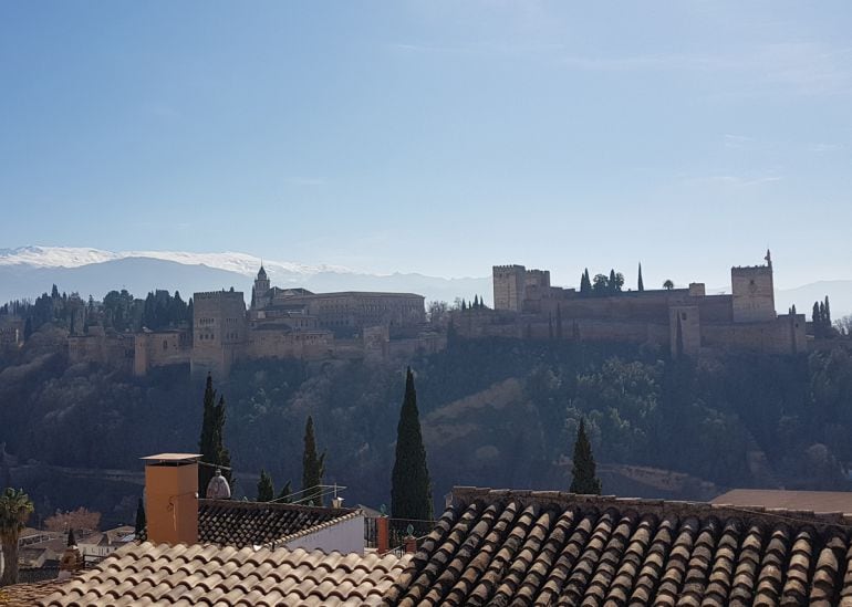 Vista de la Alhambra desde el Mirador de San Nicolás de Granada