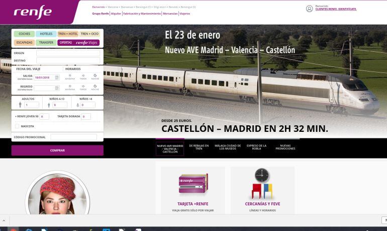 Página web Renfe