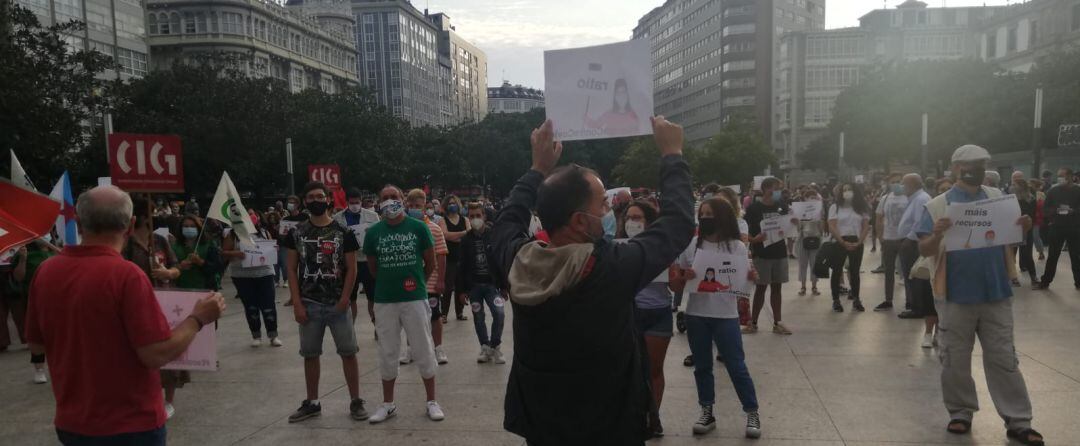 Concentración en la plaza de Pontevedra