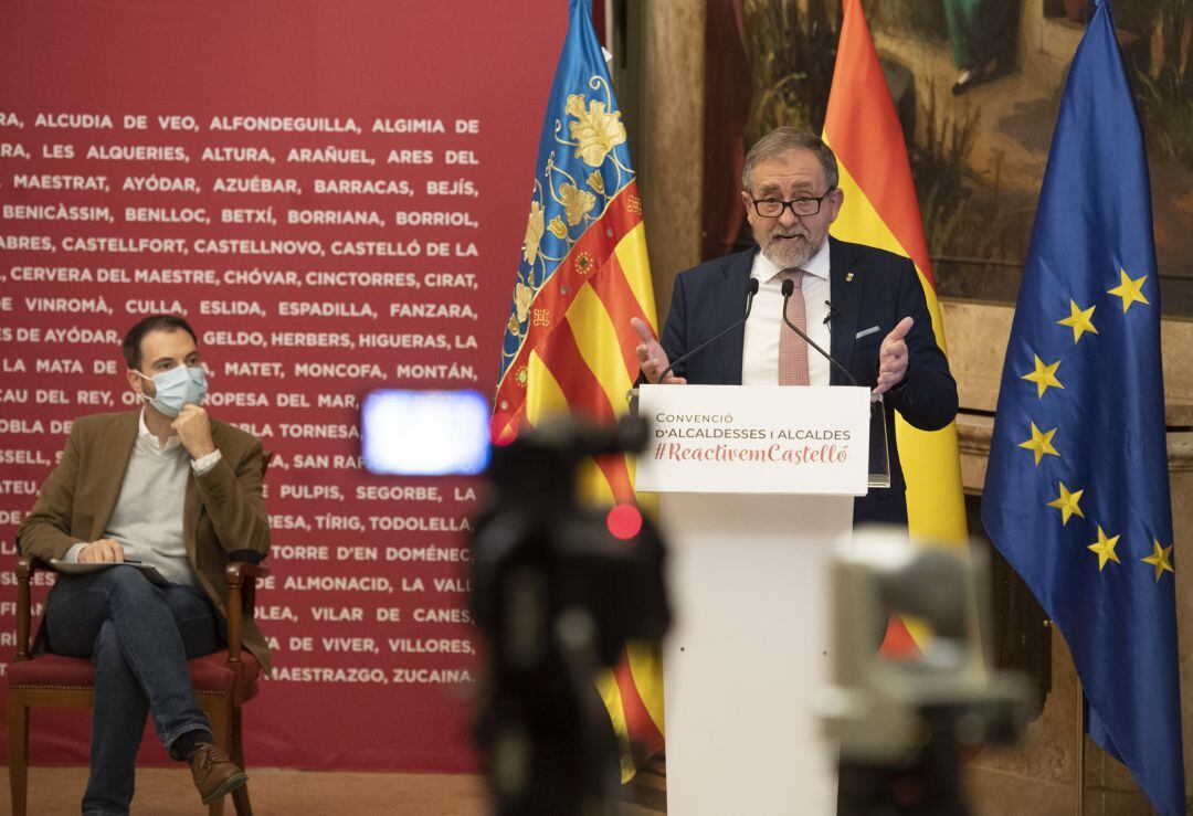 El presidente de la Diputación, José Martí y el diputado Ximo Huguet