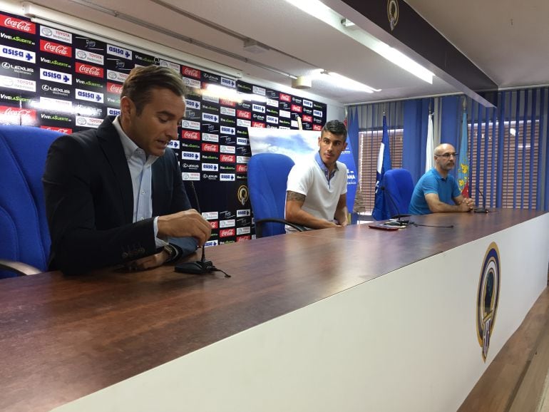 Carlos Parodi, Presidente del Hércules CF, en la presentación de Pol Bueso