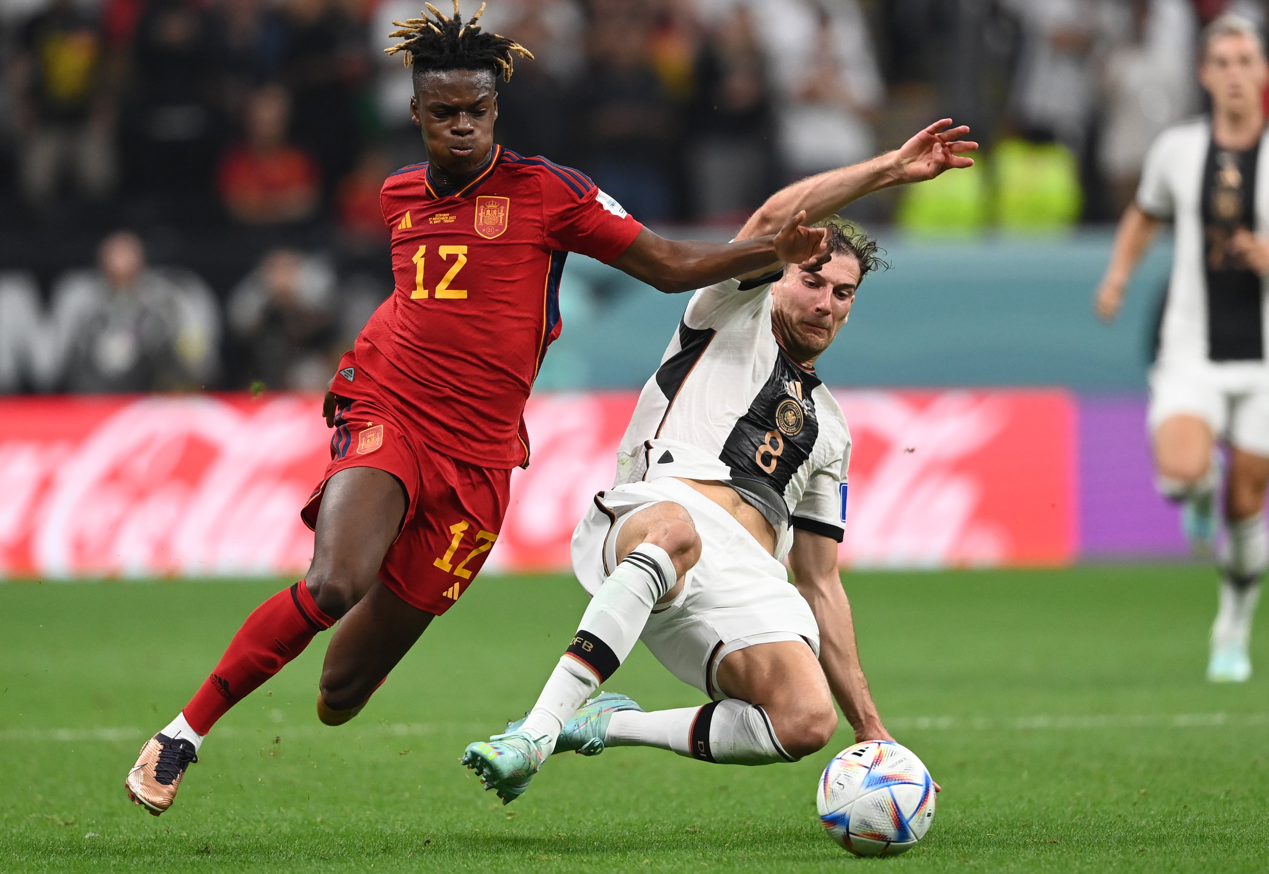 Nico Williams, durante su último partido en el Mundial de Qatar 2022.