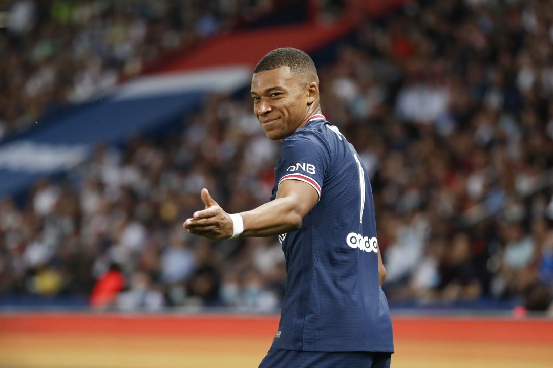 Mbappé, en un partido con el PSG