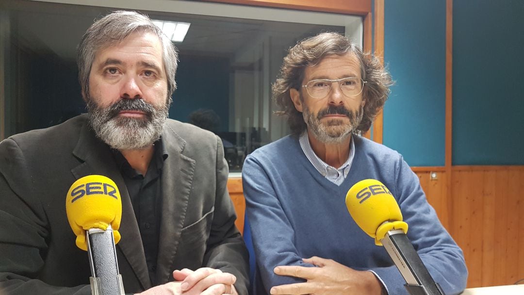 Fernando Collado y Antonio Gómez en el estudio de La Ventana de Cantabria 