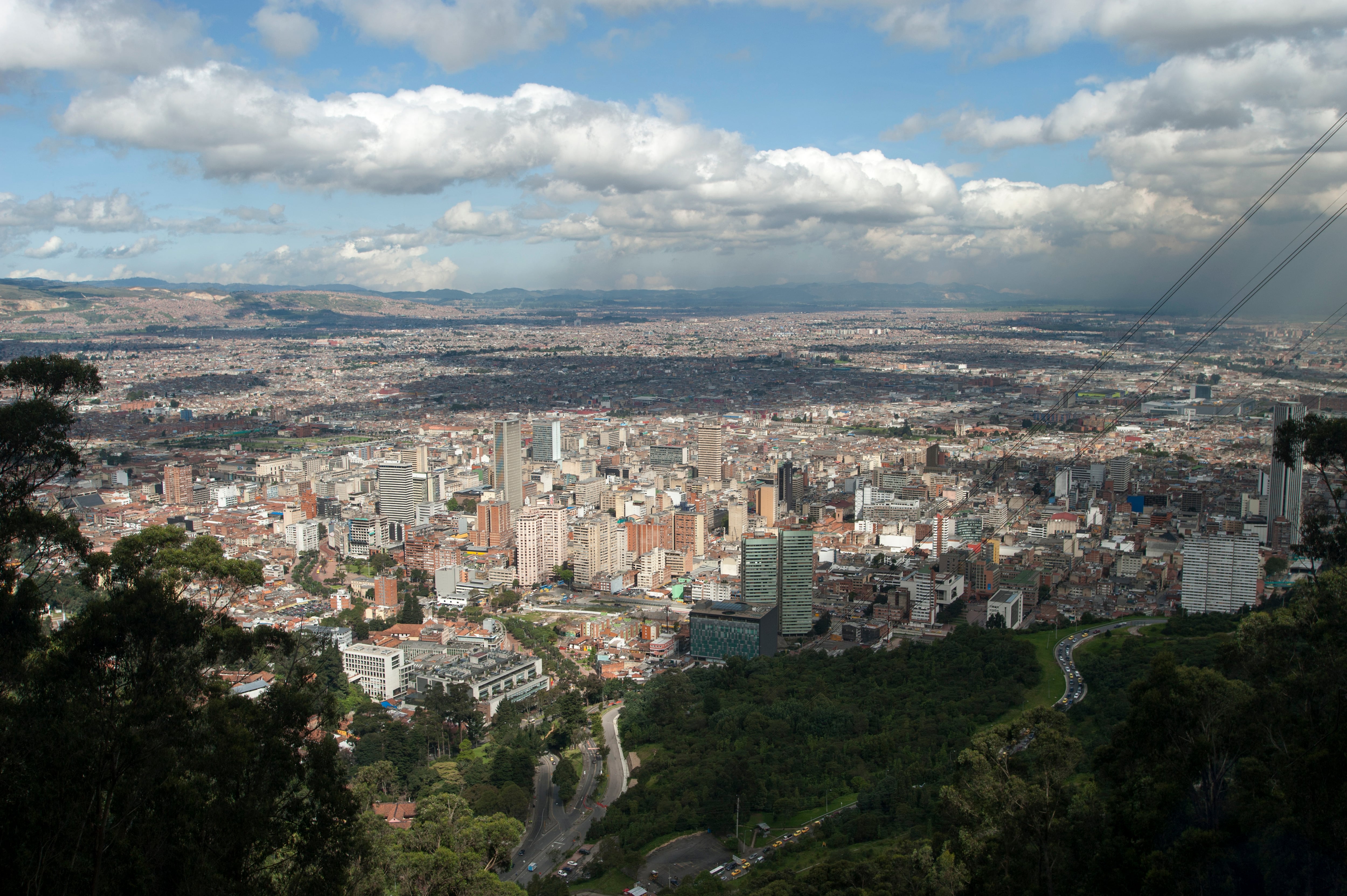 Vista panorámica de la ciudad de Bogotá, Colombia.